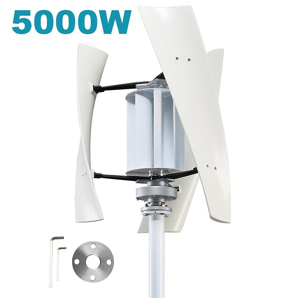 Muggys Free Energy 5kw Vertical Axis Maglev Wind Turbine High Voltage Generator 5000w 24v 48v With Charge Controller Household Windmill Red