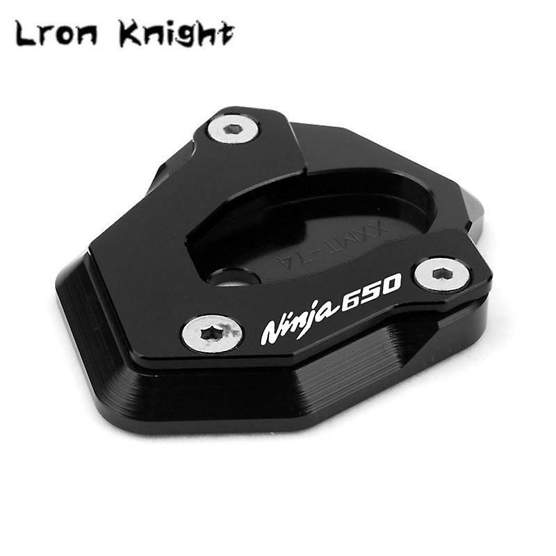 Jhshop For Kawasaki Ninja650 Ninja 650 2017-2023 2022 2021 2020 2019 Motorcycle Cnc Kickstand Sidestand Stand Extension Enlarger Pad Black