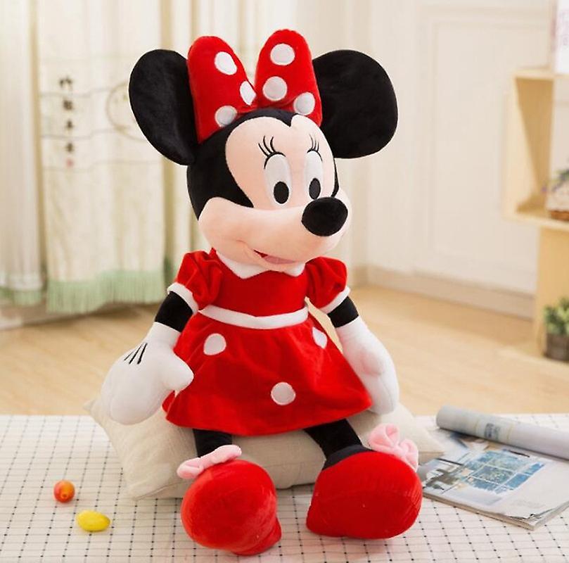 Scvvd 20/40/50cm Stuffed Mickey&Minnie Mouse Plush dolls Soft Mickey Minnie toys Birthday Gifts for Kids h red  Minnie 40cm