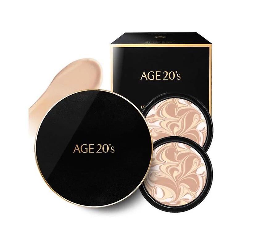 Ninesun Age20's Signature Essence Cover Pact+Refill SPF50+/PA++++ Moisture Makeup Products Fashion Intensive Black 23