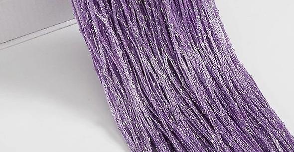 Slowmoose Beads String Thread Curtains - Window Wall Panel Room Divider, Doorway, Wedding Light Purple 3x2.9m