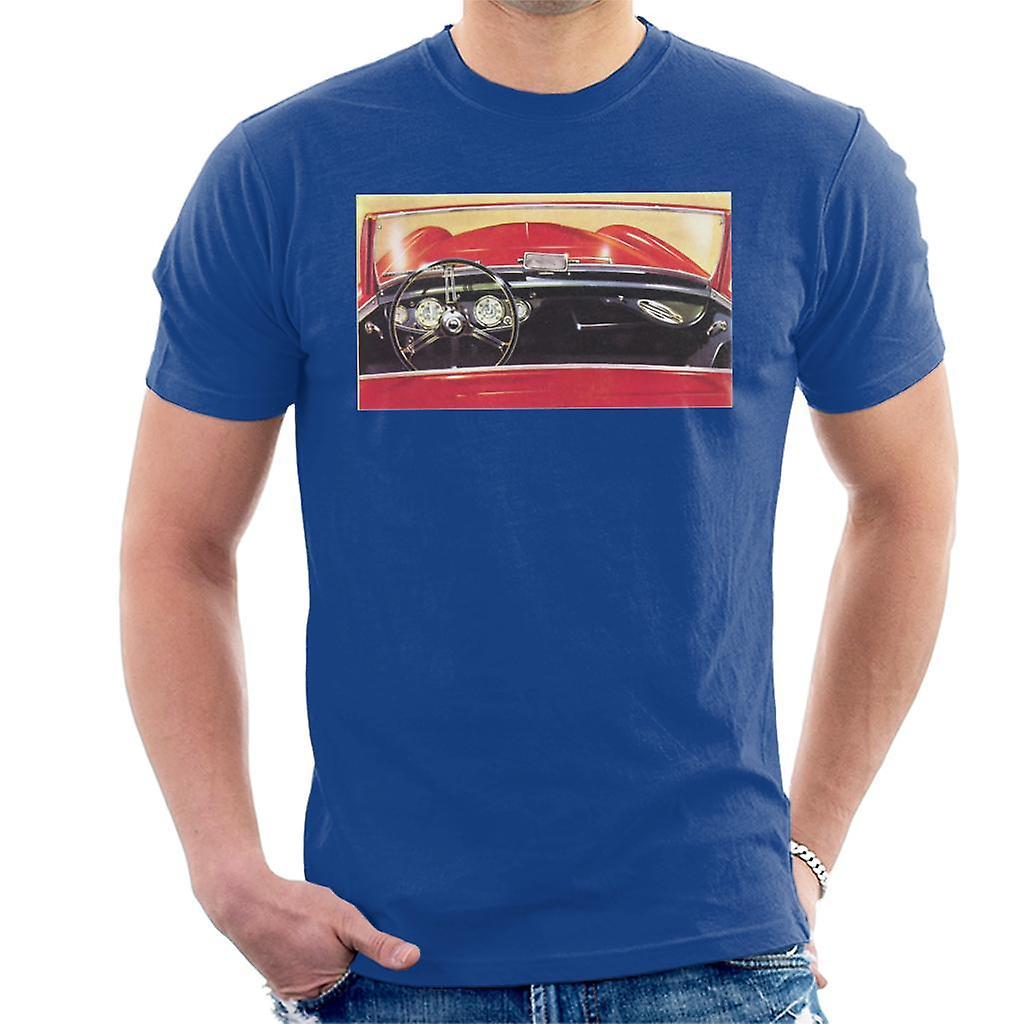 Austin Healey Drivers Seat British Motor Heritage Men's T-Shirt Royal Blue Small