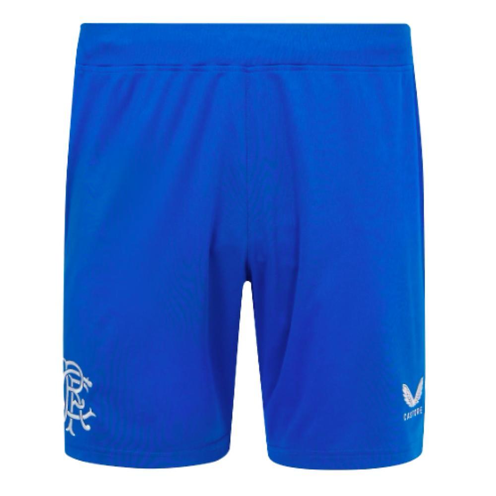 Castore 2023-2024 Rangers Away Shorts (Blue) Large Adults