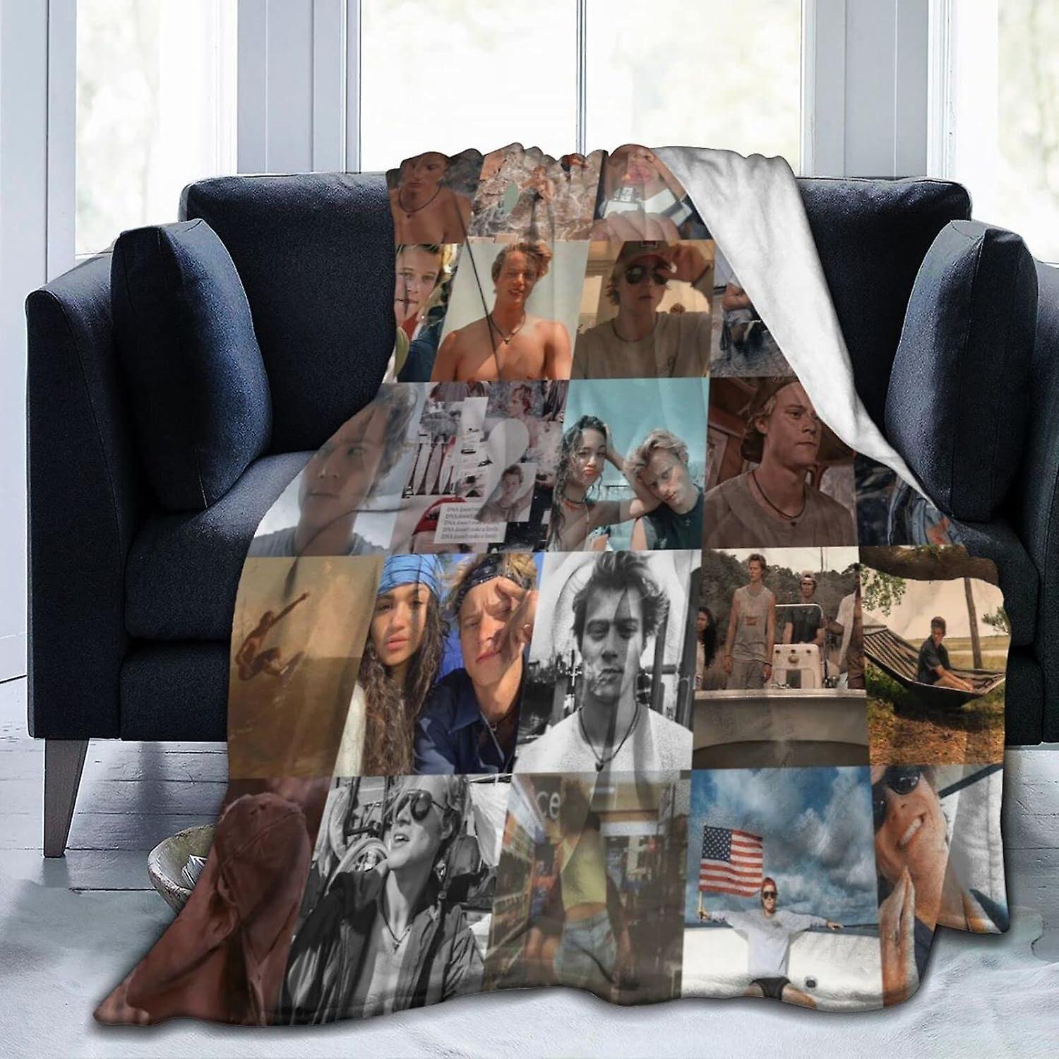 Kerota WT085 Collage Blanket Jj Maybank Outer Banks Flannel Blanket Soft and Comfortable Warm Throw Blankets for Sofa Bed Car Camp Blanket 50x40in ...