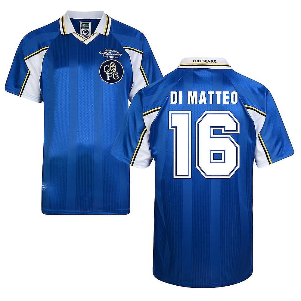 Score Draw Chelsea 1998 Home Shirt (Di Matteo 16) Blue Small Adults