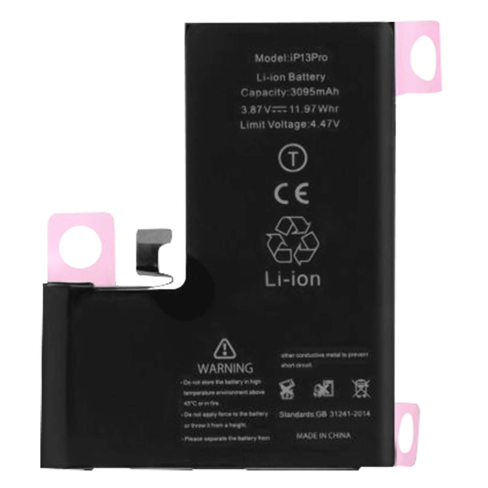 Clappio Internal Battery iPhone 13 Pro 3095mAh 100% Compatible Replacement A2656 Black