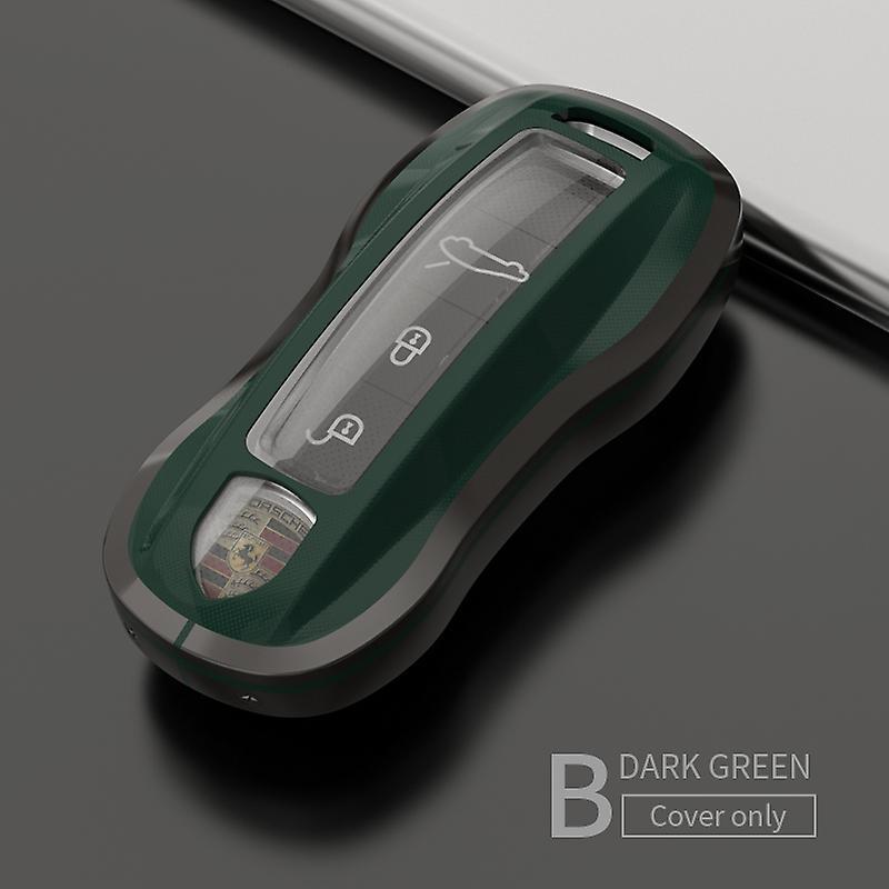 Th000 Porsche Keycase New Cayenne Macan718panamera Metal Key Suitable For Porsche Keycase New Cayenne Macan718panamera Metal Key green