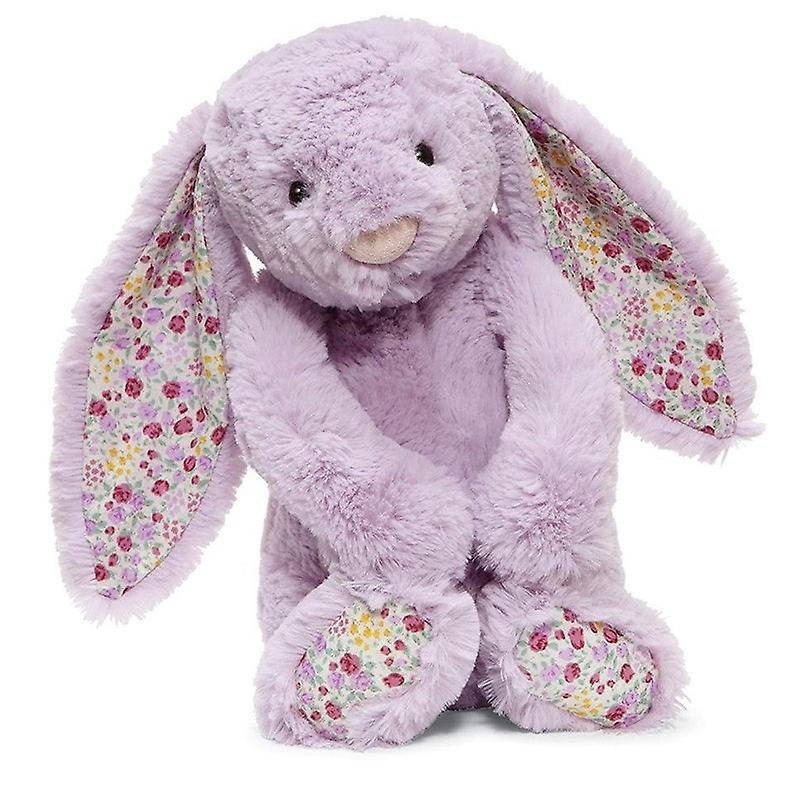 Darmowade 25 Cm Bunny Plush Toy Flower Ear Rabbit Doll Sleeping Doll Gift Easter Bunny Plush Figure purple