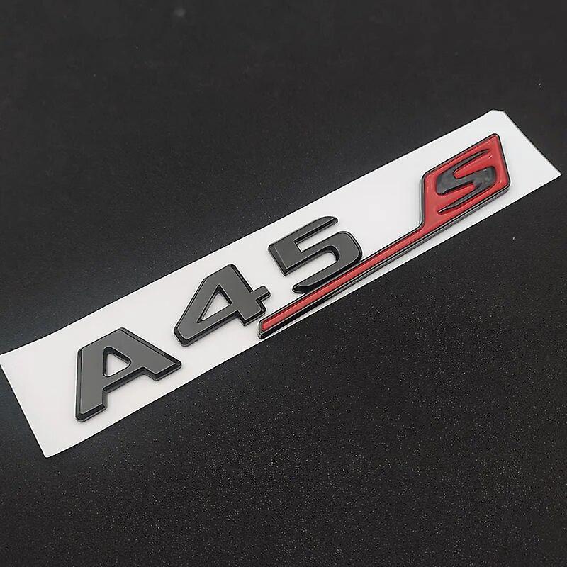 Hikig 3d Abs Car Rear Trunk Badge Sticker Fender Side Emblem A45s Turbo 4matic Logo For Mercedes Amg A 45 S W176 W177 Accessories A45S Black Red