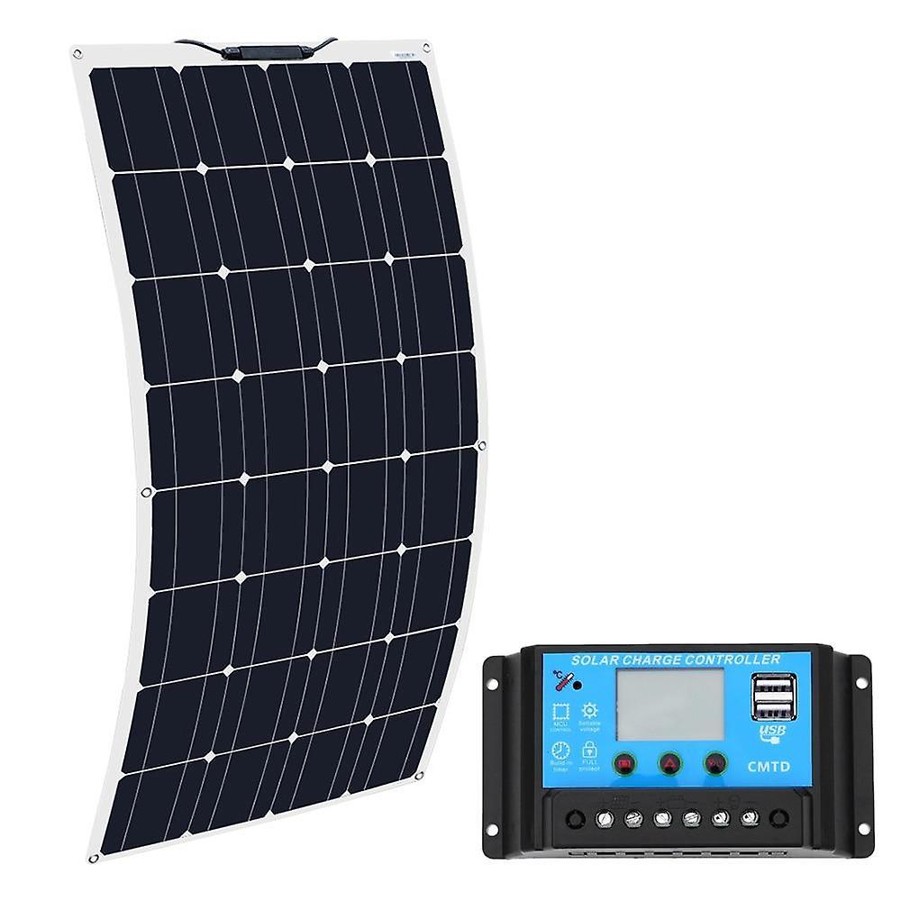 Slowmoose Flexible Solar Panel- Kit - Battery Charger 100W with Controller