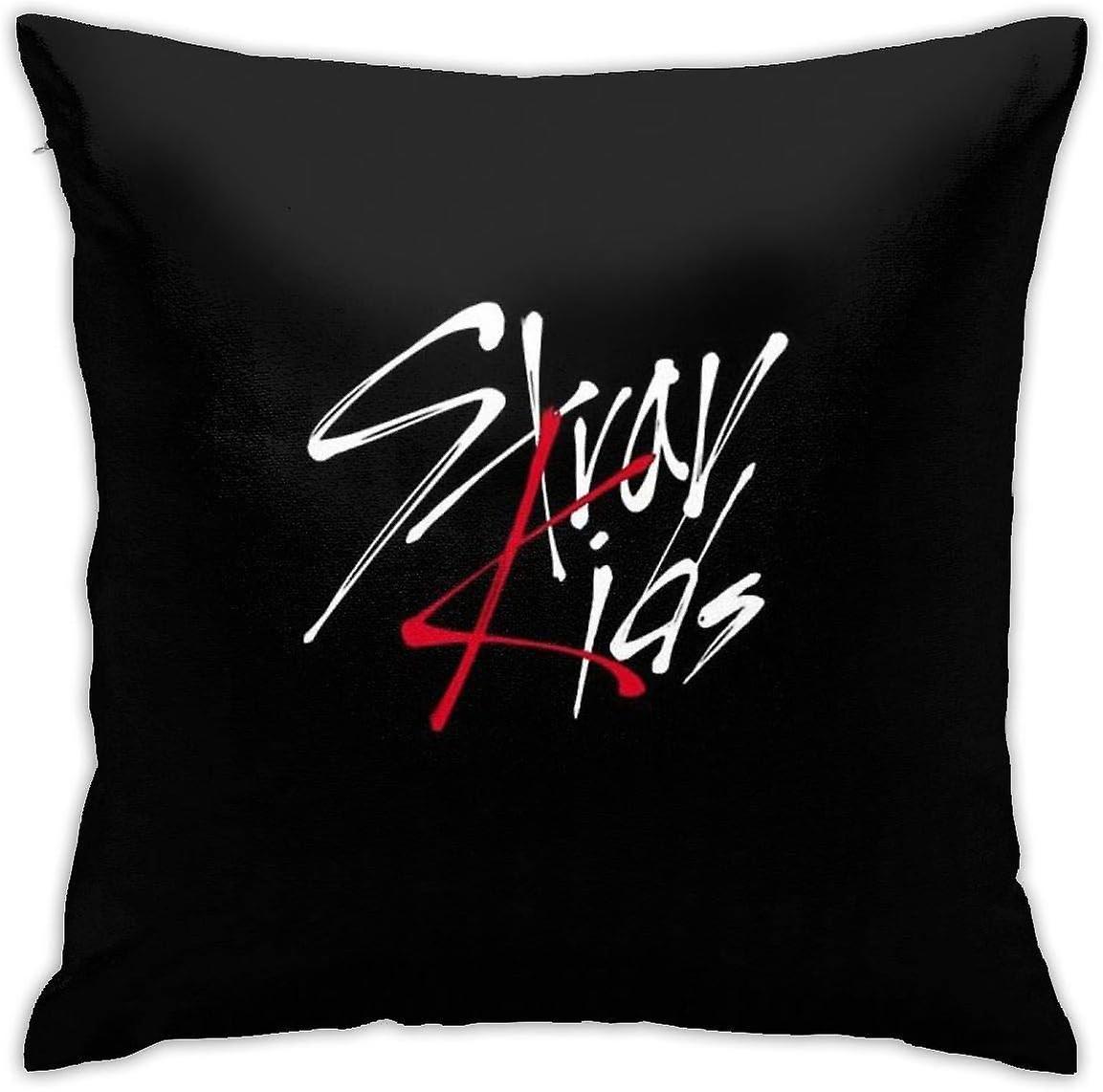 Kerota Stray Kids Logo Cushion Throw Pillow Cover Decorative Pillow Case For Sofa Bedroom 18"x18" AA-14021 45x45cm