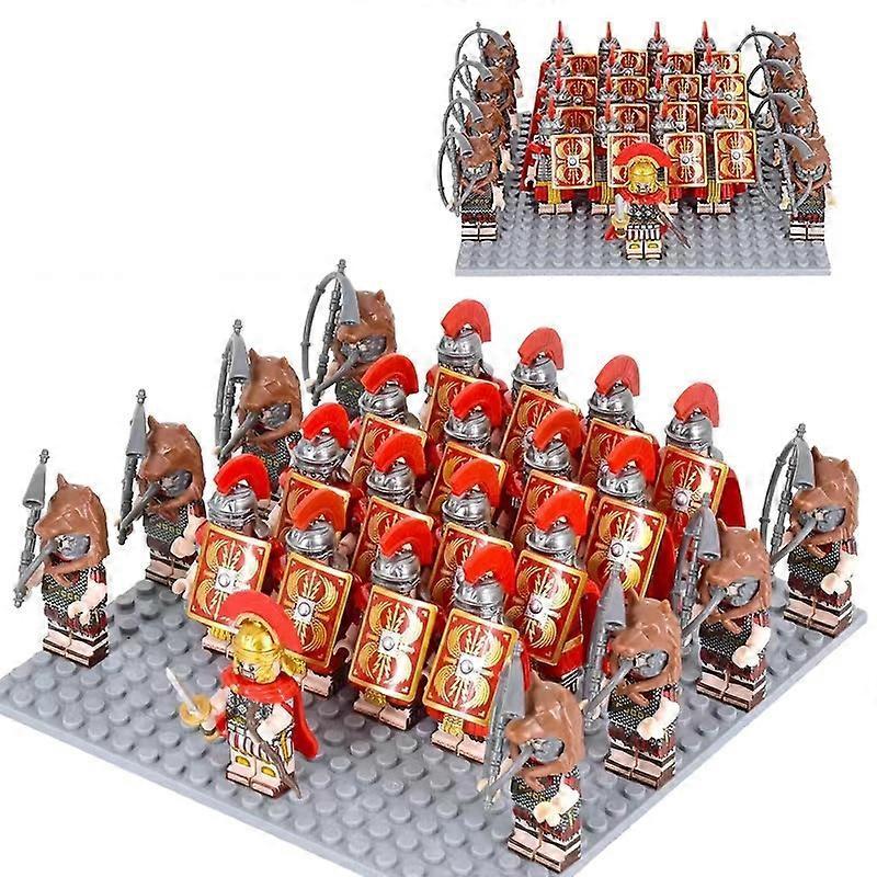 Sunvivid Roman Soldier Legion Minifigures - Legionnaire Ancient Rome Style A 24PCS