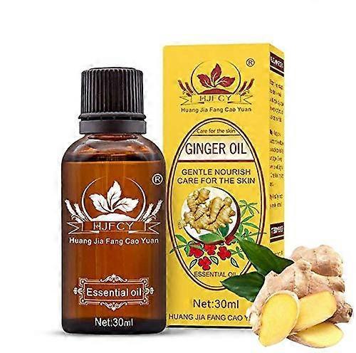 Aiducho Massage Ginger Essential Oil for Lymphatic Drainage, Swelling, Ginger Oil Organic, Ginger Oil, SPA Massage Oils, Ginger Oil