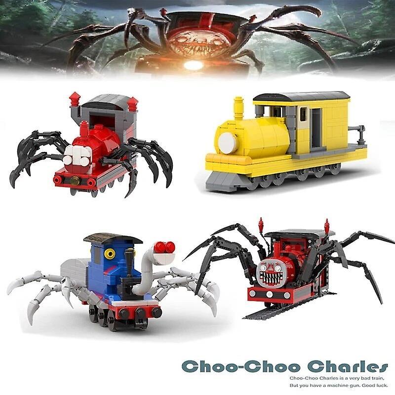 SML New Horrors Game Choo-choo Charles Building Blocks Set Animal Spider Monster Train Figures Moc Bricks Toy For Children Kid Gift 165PCS