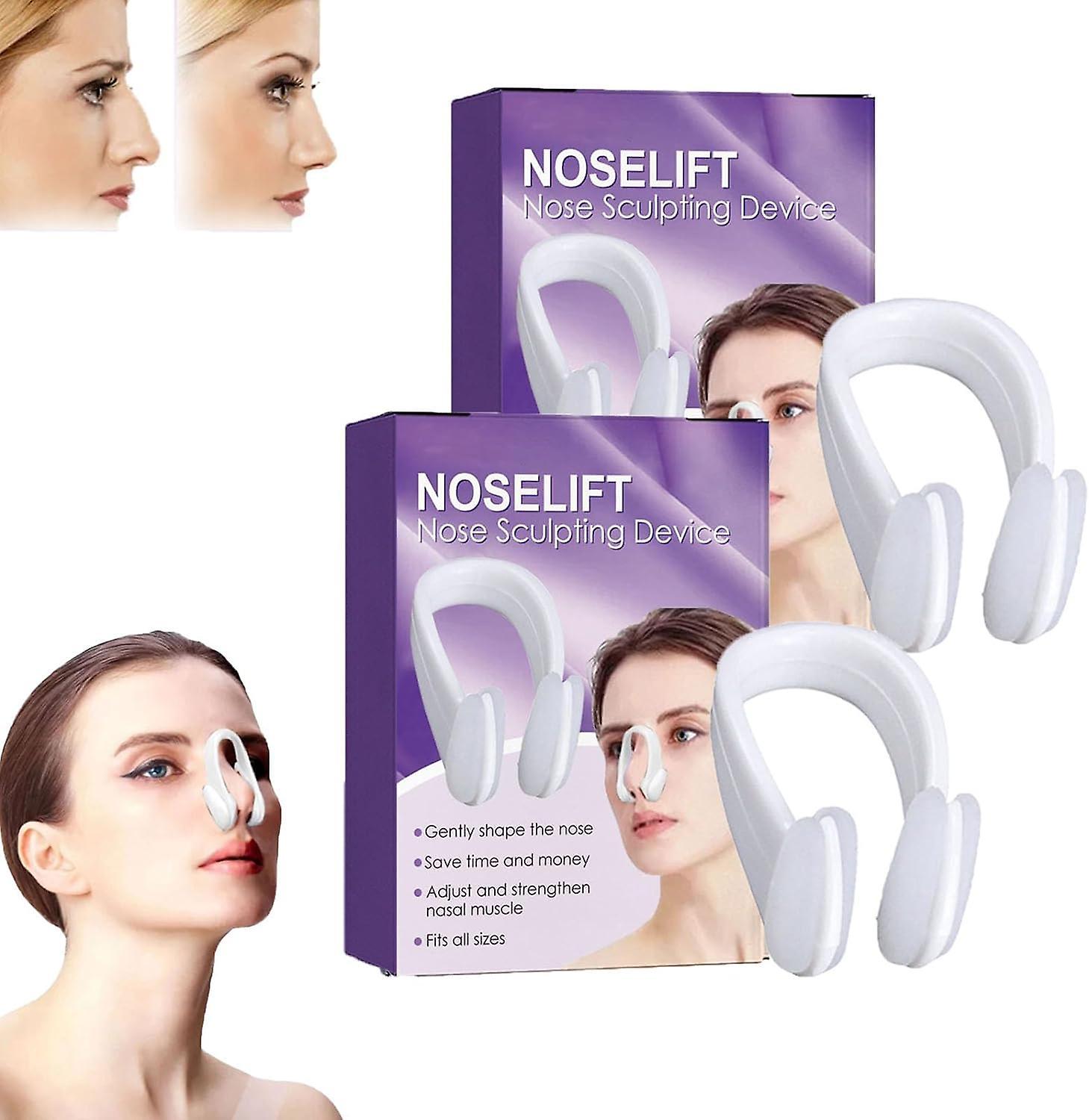 Frusde Nose Sculpting Device, Nose Shaper Clip, Nose Up Lifting Clip, Nose Sculpting Lifter, Nose Bridge Straightener Corrector High Nose Bridge 2pcs