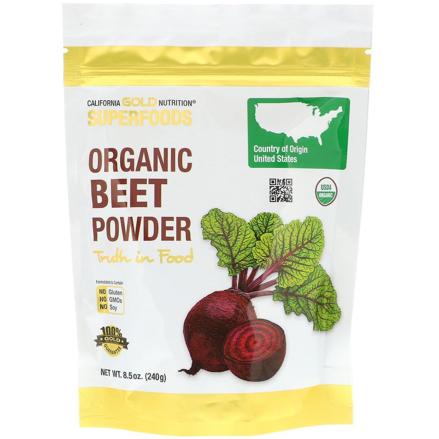 California Gold Nutrition, Superfoods, Organic Beet Powder, 8.5 oz (240 g)