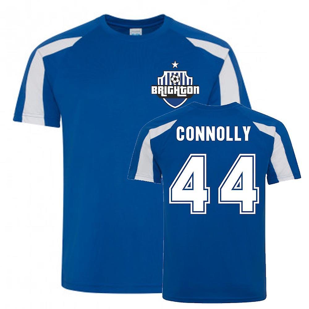 UKSoccerShop Aaron Connolly Brighton Sports Training Jersey (Blue) Medium (38-40 inch)