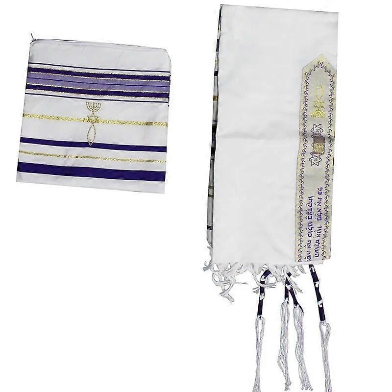 Redkid Church Utensils Tallis with Bag Israel Tallit Praying Wraps Talis Polyester Judaica Gift 50x180cm PURPLE