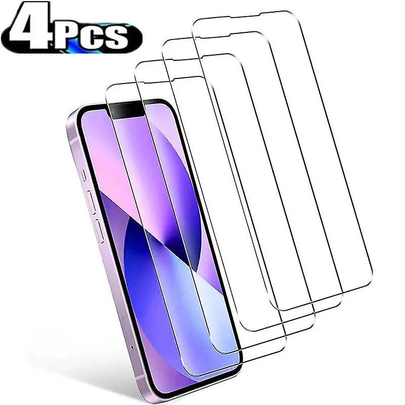 Jusch 4Pcs Tempered Glass For iPhone 15Pro Max Screen Protector Glass Film