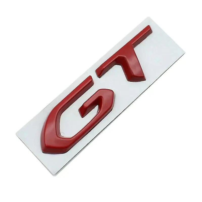 Hikig 3d Metal Black Chrome Red Logo Gt Emblem Car Badge Trunk Decal For Peugeot 208 308 2008 3008 508 5008 Gt Stikcer Accessories