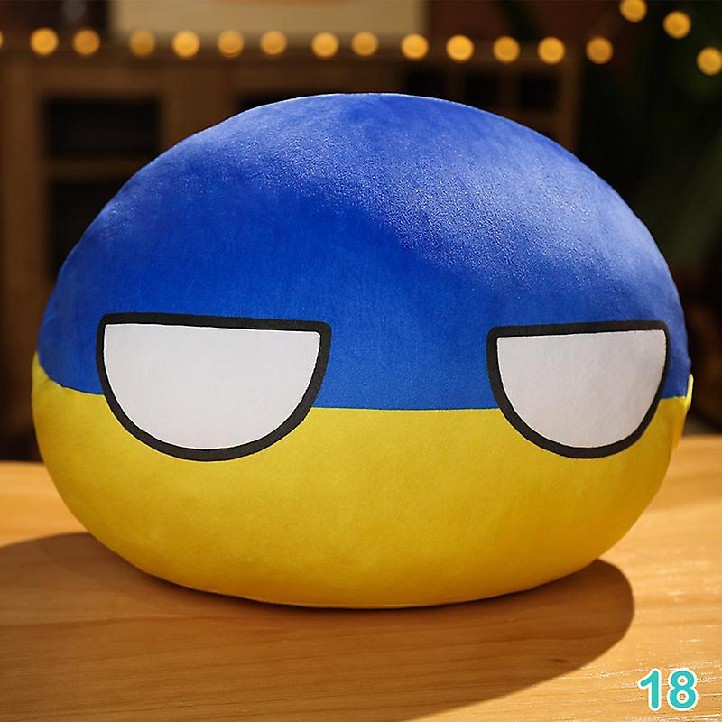 Unbrand 10cm Country Ball Plush Toy Polandball Pendant Countryball Stuffed Kids Doll Ukraine