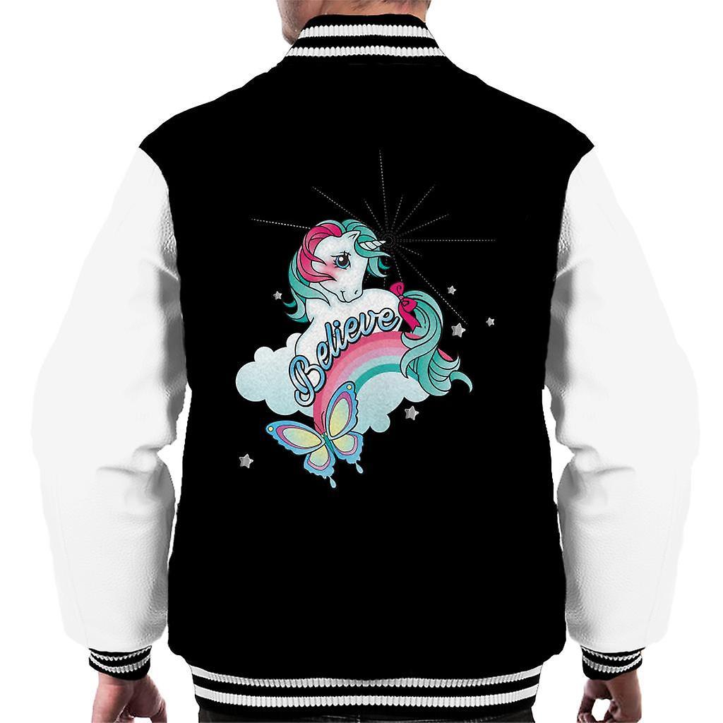 My Little Pony Believe Men's Varsity Jacket Black/White Medium