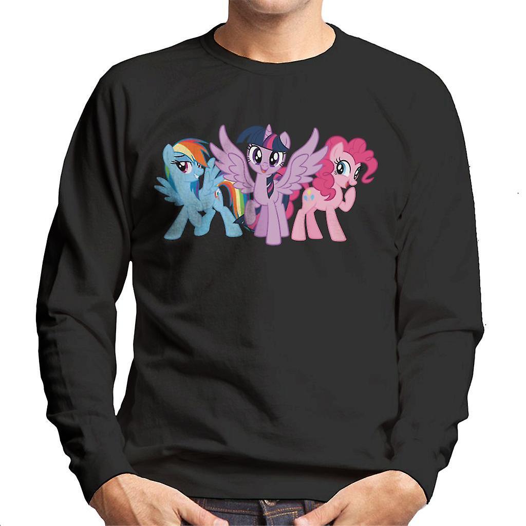 My Little Pony Main Characters Giggling Men's Sweatshirt Black X-Large