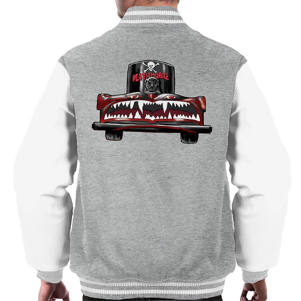 Animal House Deathmobile Men's Varsity Jacket Heather Grey/White XX-Large