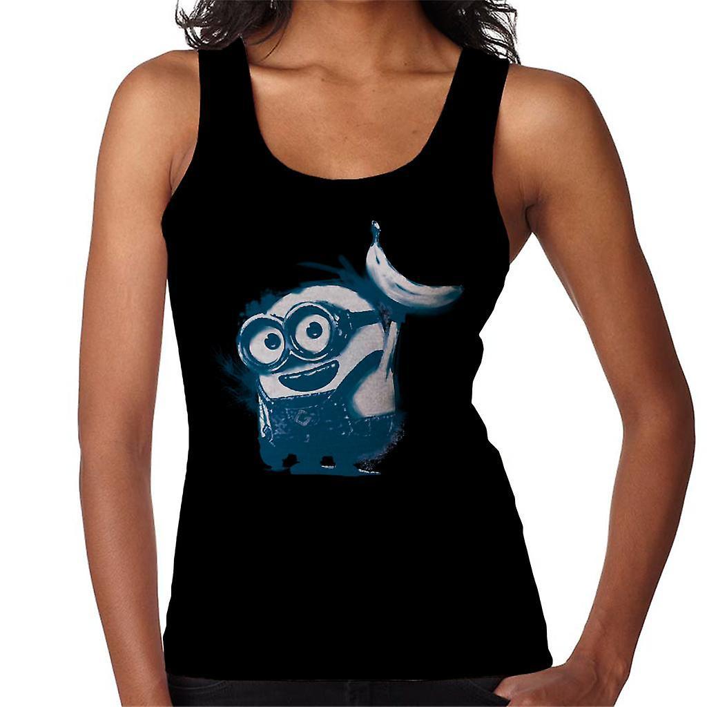 Despicable Me Bob The Minion Banana Art Women's Vest Black Medium