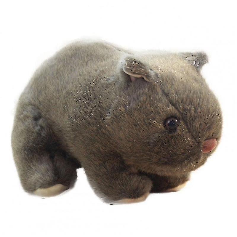 Niutuo Cotton Practical Plush Stuffed Wombat Toy Photograph Prop Stuffed Wombat Toy Lovely Appearance For Living Room Brown 18cm