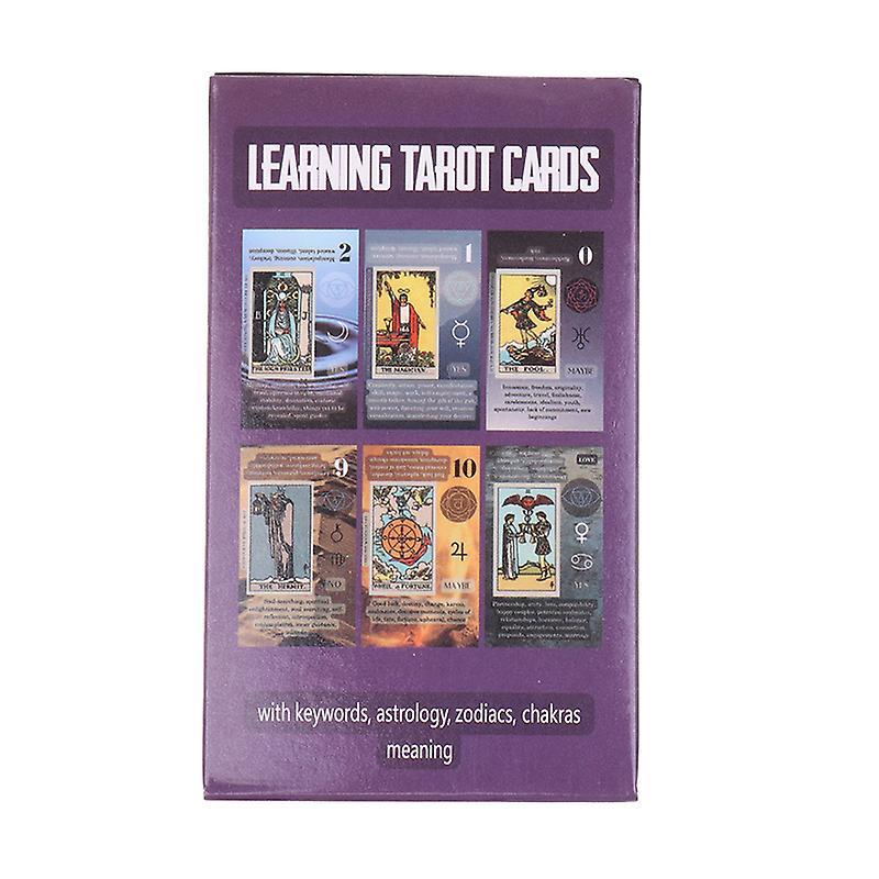 Unbrand New Learning Tarot Card Game Board Game English Playing Cards With Pdf Guide Multicolor one size