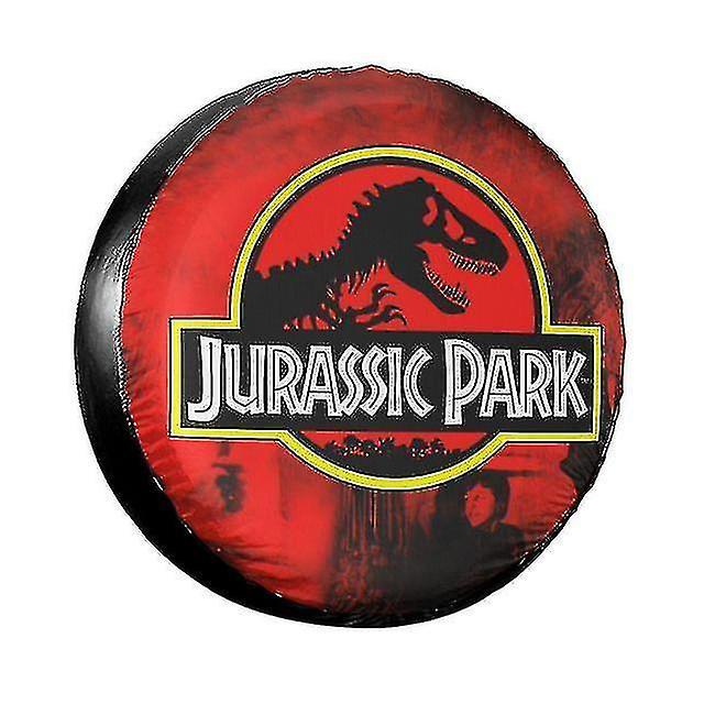 Sszfv Jurassic Park Logo Yellow Spare Tire Cover For Jeep Mitsubishi Pajero Giant Dinsaur Car Wheel Covers 14'' 15'' 16'' 17'' Inch 6 14 inch