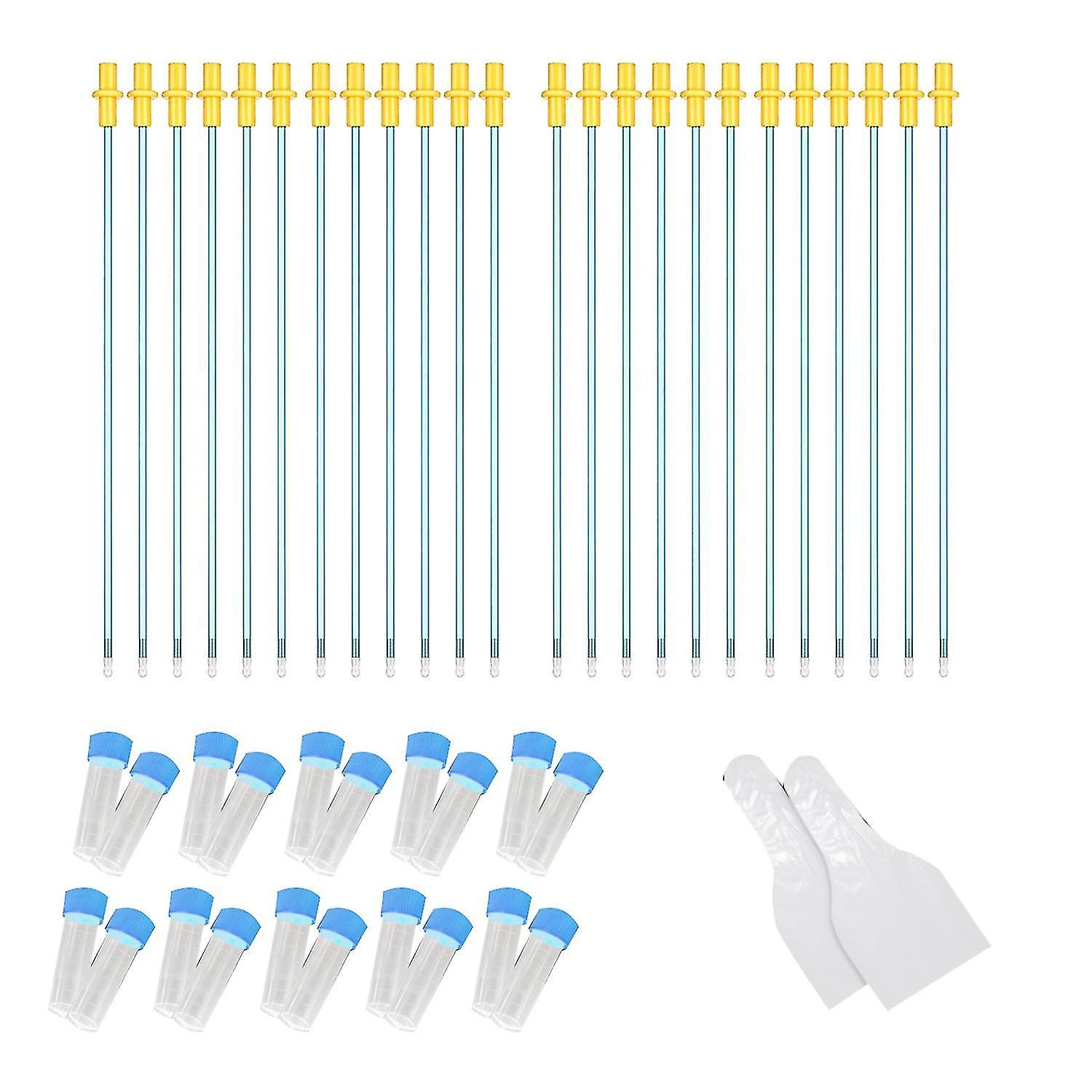 Generic 20Pcs Dog Artificial Insemination Tool AI Breed Feed Whelp Catheter Rod Pet Tool WhiteBlue