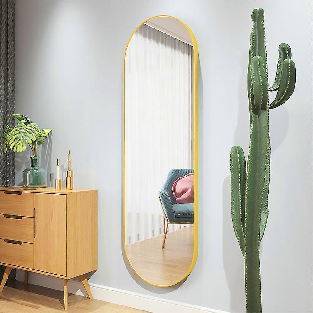 Living And Home Gold 160cm Oval Full Length Wall Mounted Mirror