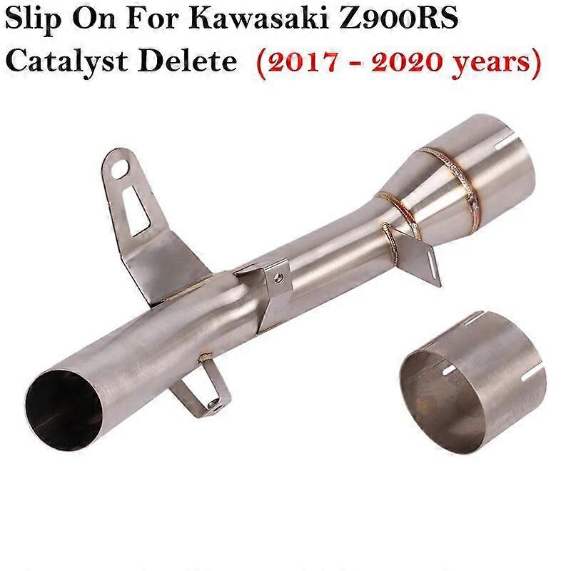 Youping For Kawasaki Z900RS 2017 - 2020 Motorcycle Exhaust Escape Modified Slip On Middle Link Pipe Catalyst Delete Eliminator Enhanced