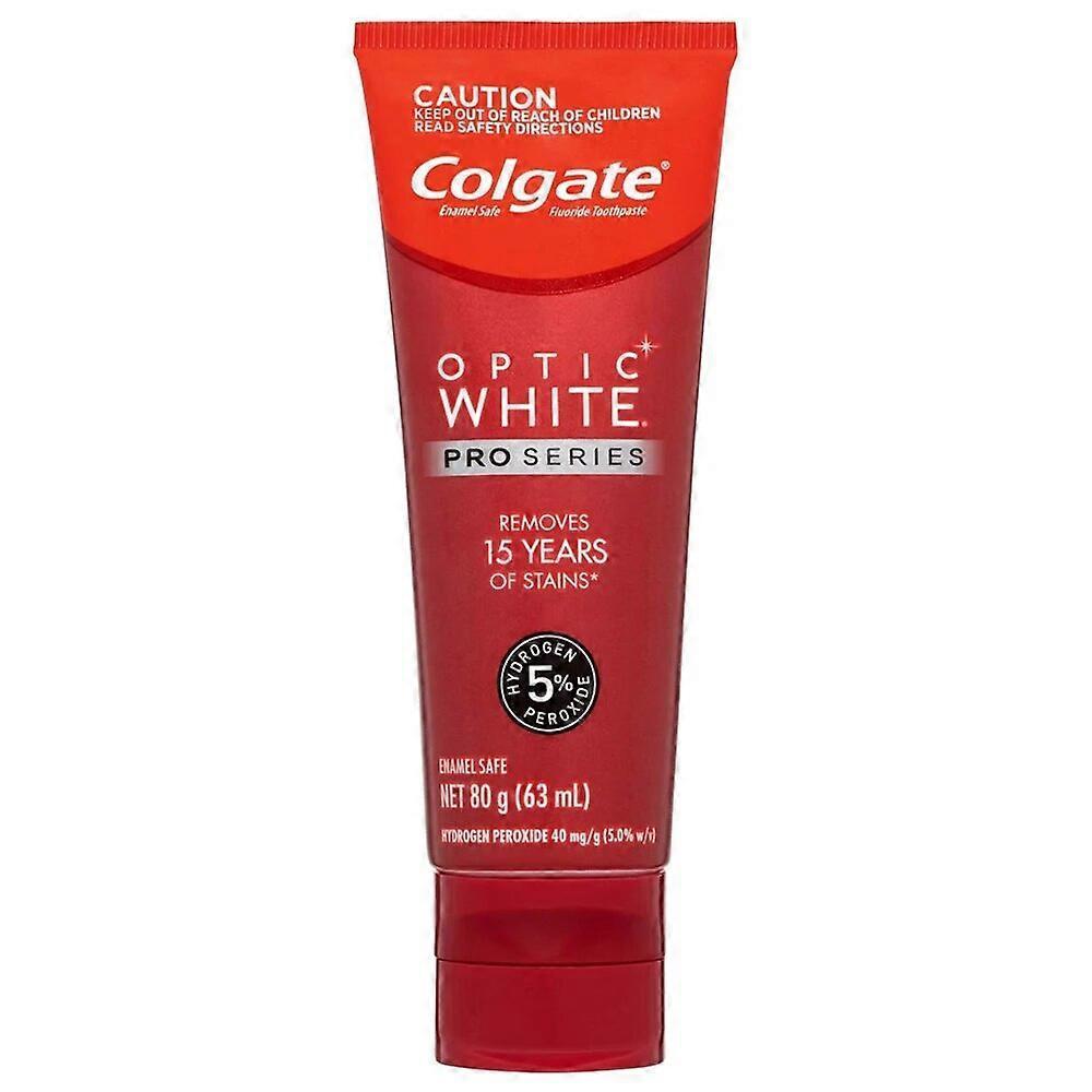 Redkid Colgate Optic White Whitening Toothpaste Pro Series Peroxide 5% Sensitive Teeth Cleansing Hydrogen Remove Dental Stains Plaque One Tube