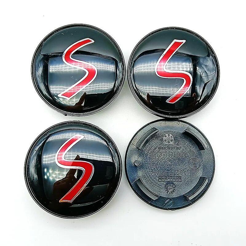 Hikig 4pcs 54mm Abs Mini Cooper S Wheel Center Caps Emblem Rims Badge Hub Caps For Mini Cooper S R53 R56 F56 Accessories 4pcs mini cooper s