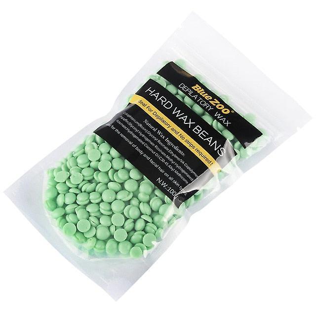 Slowmoose Summer Depilatory Hot Film Hard Wax Pellet - Waxing Beans For Bikini Hair 100g light green