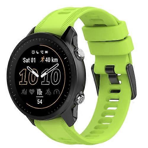 Watch Parts For Garmin Approach S60 22mm Solid Color Silicone Watch Band Lime Color