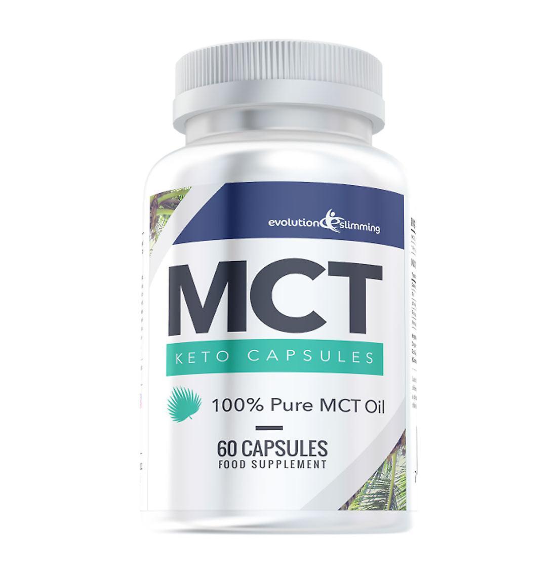 MCT Oil Keto Capsules 100% Pure MCT Oil - 60 Capsules - MCT Oil Capsules - Evolution Slimming