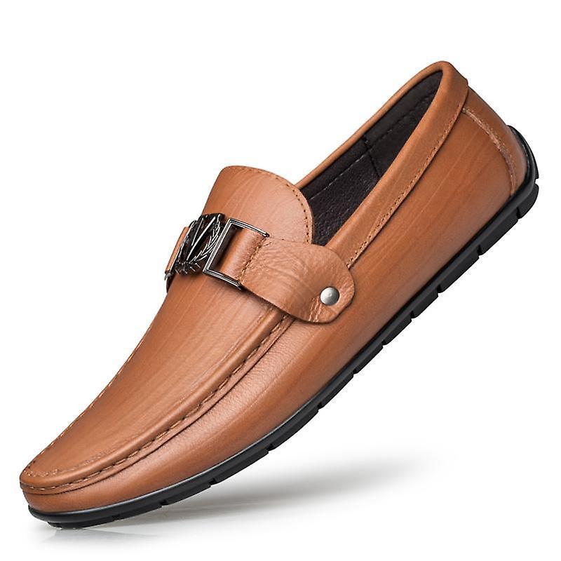 Mickcara Men's AS6086 Slip-On Loafer Brown Us10/eu44