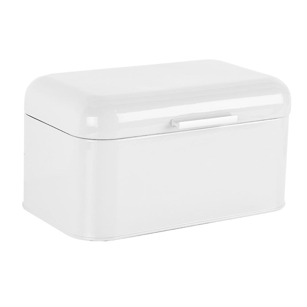 unbrand Metal Bread Box Storage Case European Style Retro Kitchen Container Solid Color New White