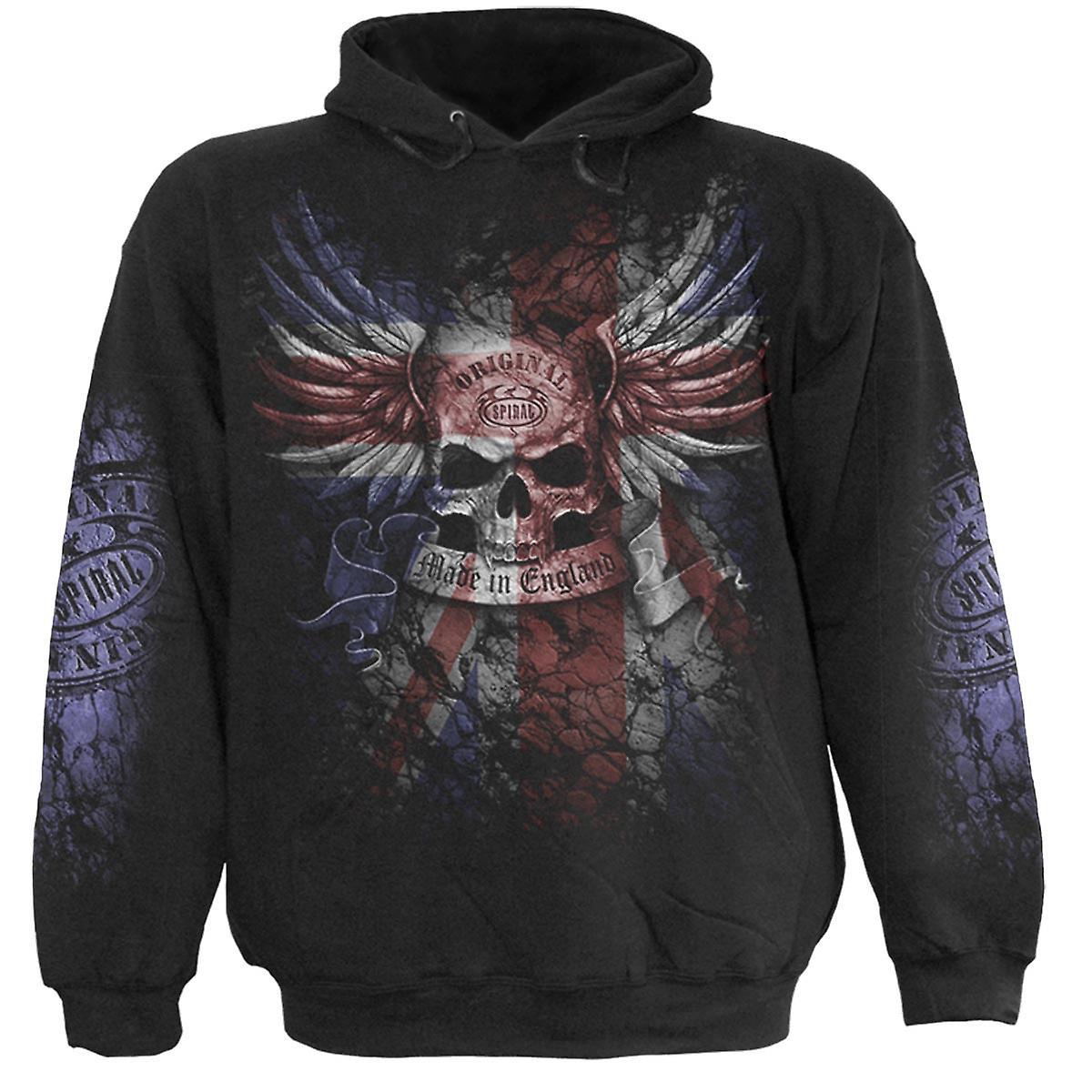 Spiral Direct Gothic UNION WRATH - Hoody Black |Skulls|Flag| Small