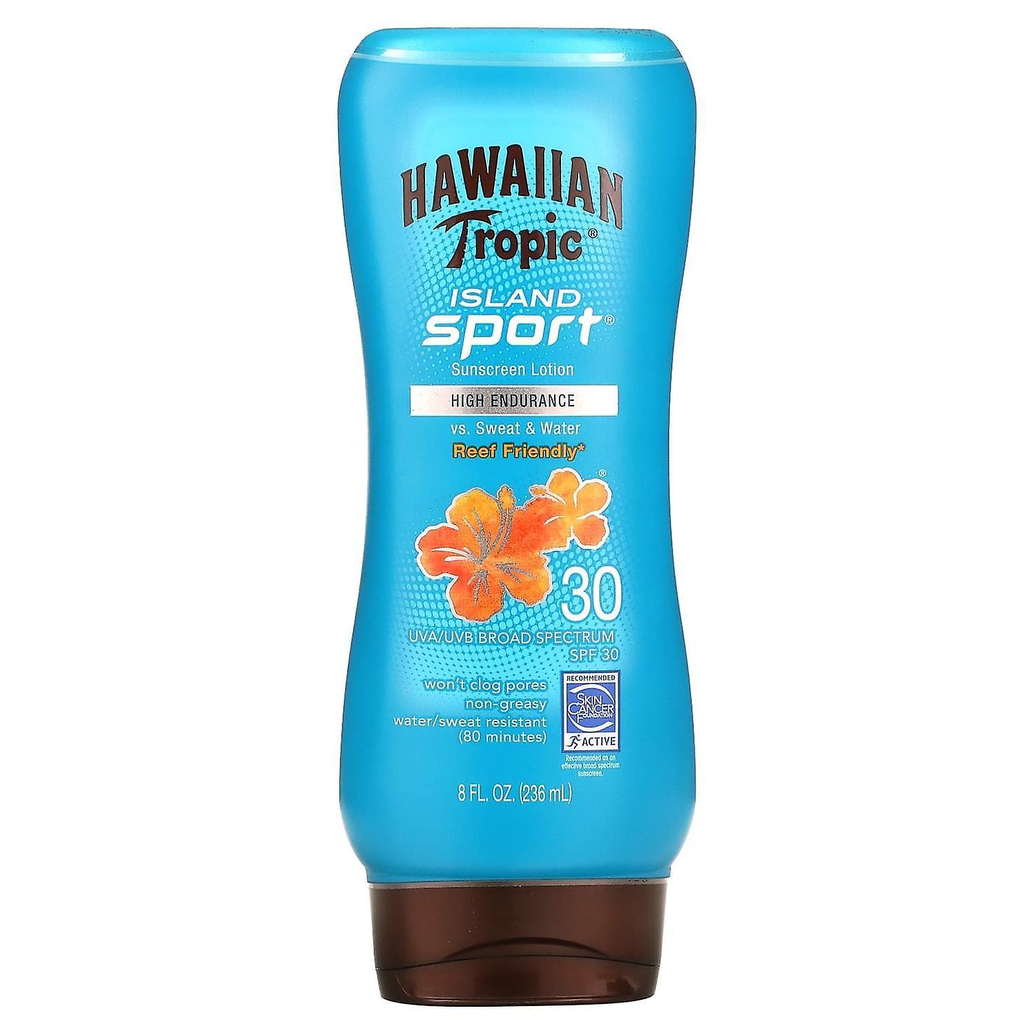 Hawaiian Tropic, Island Sport, High Endurance Sunscreen Lotion, SPF 30, 8 fl oz (236 ml)