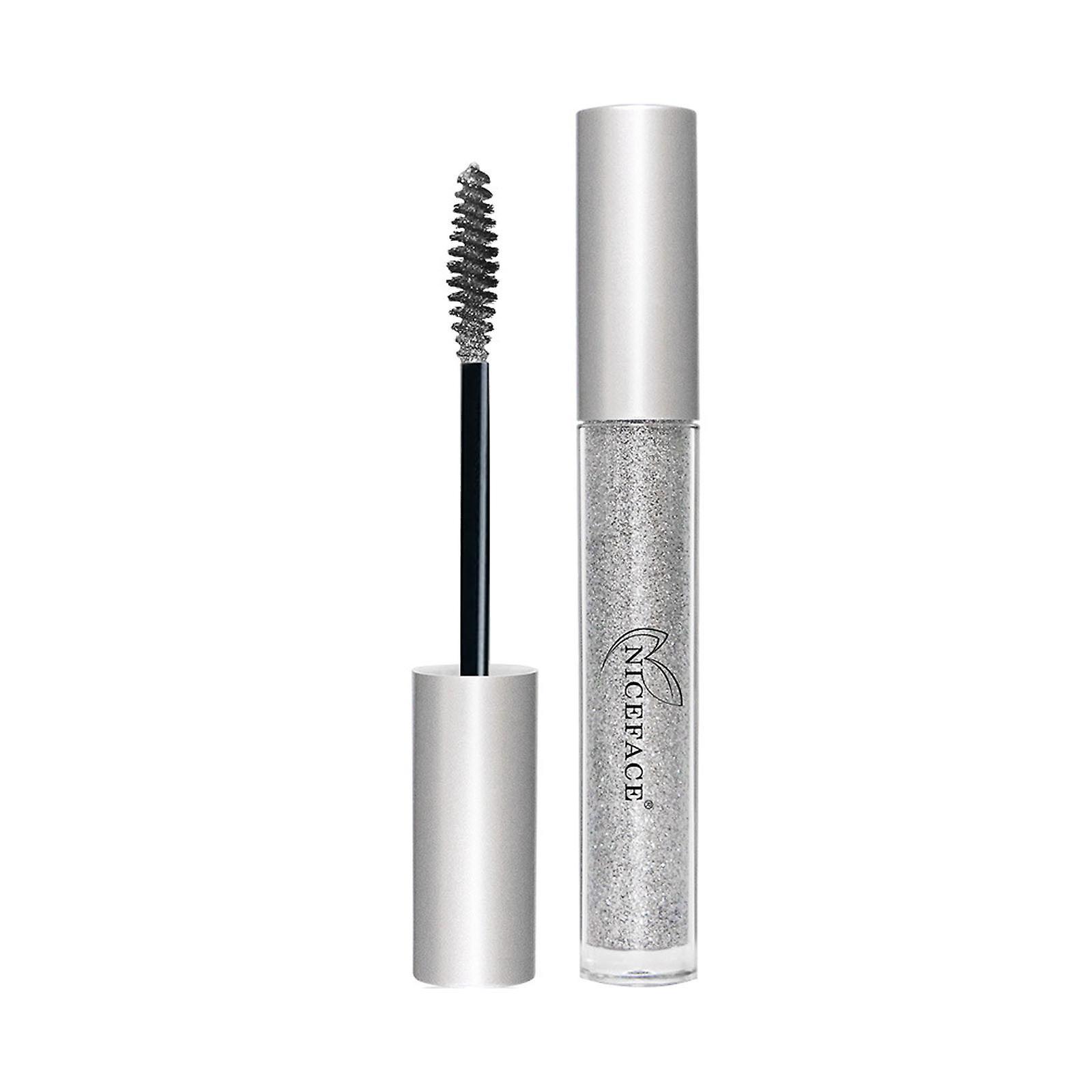 Fruushop Glitter Mascara Shiny Diamond Mascara Waterproof Long Lasting Thickening Lengthening Eyelashes Makeup Party 3Pcs