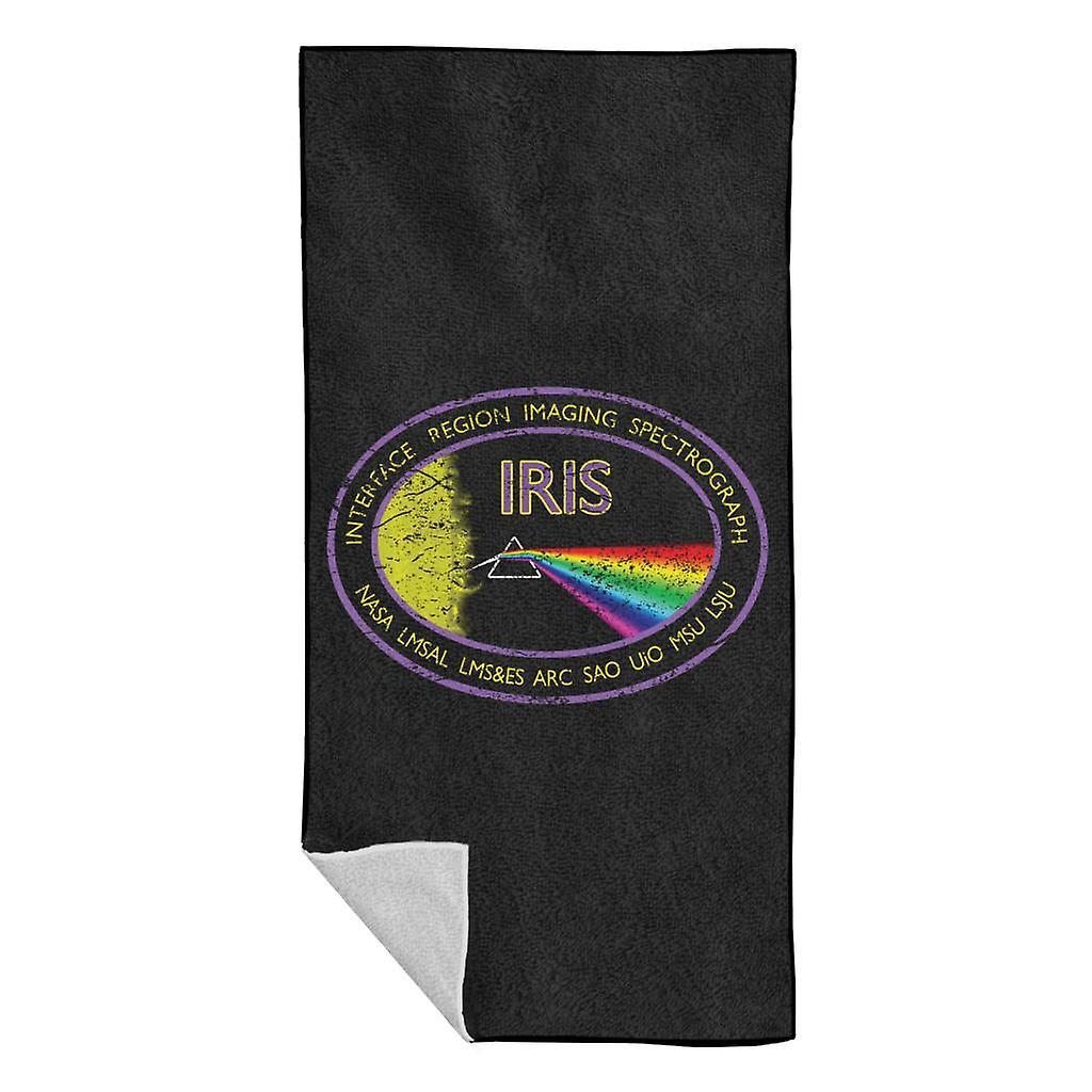 NASA IRIS Mission Logo Distressed Beach Towel Black 70 x 140cm