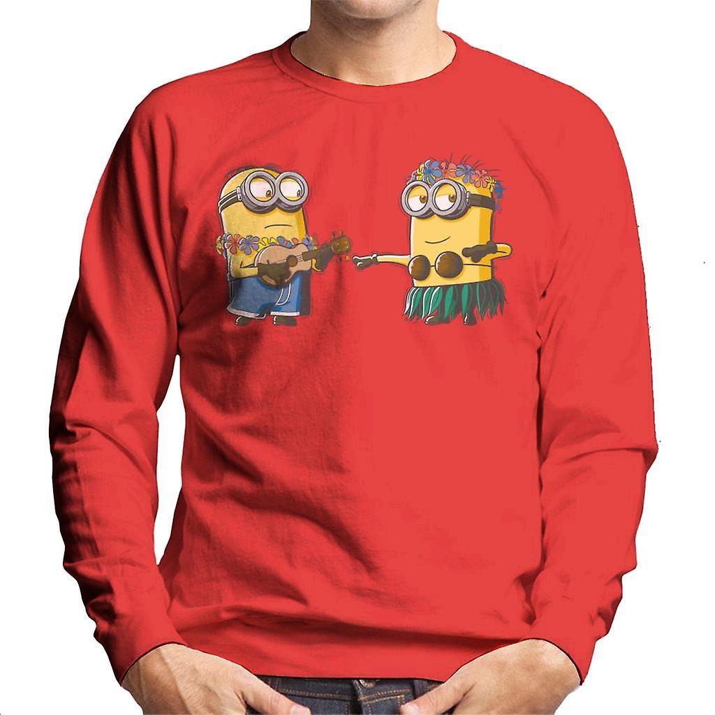 Despicable Me Minions Hula Men's Sweatshirt Red Small