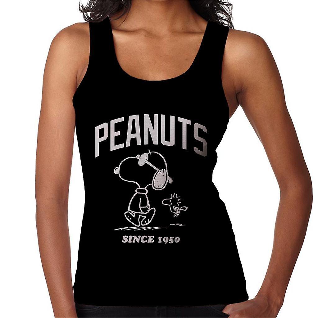 Peanuts Snoopy And Woodstock Outline Women's Vest Black Medium