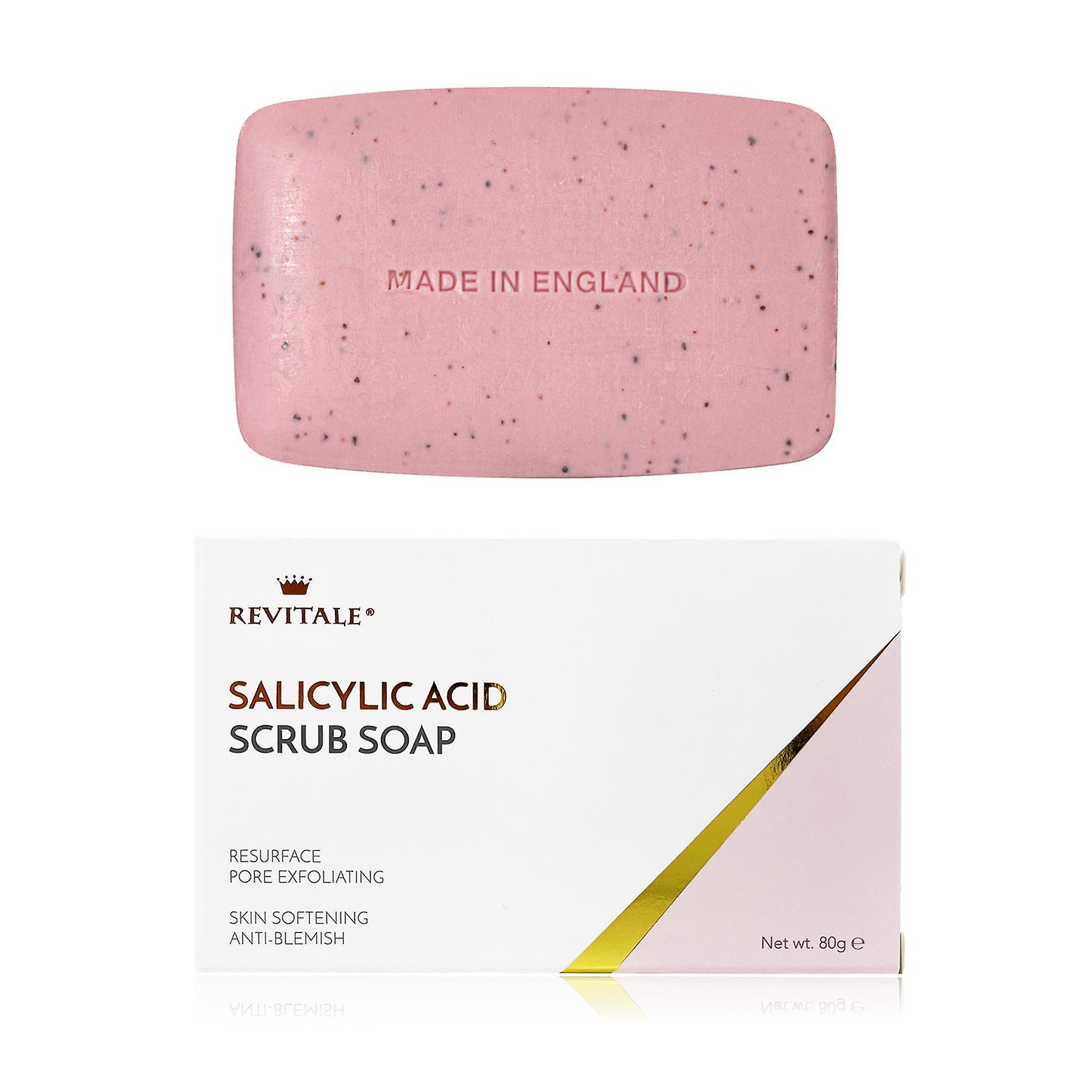 Revitale Salicylic Acid Scrub Soap Pore Exfoliating, Acne Softening Skin, Anti-Blemish 80g