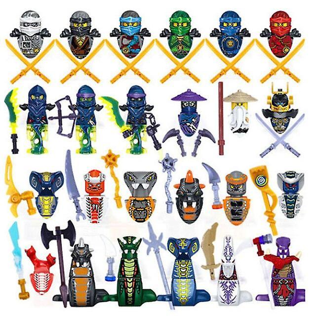 Lovvinjew Set Of 24 Pcs Mini Figures Kai Jay Sensei Wu Master Building Blocks Toys Multicolor 24pcs